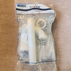 WATTS Polypropelene Plastic P-Trap 1-1/4" New in Package